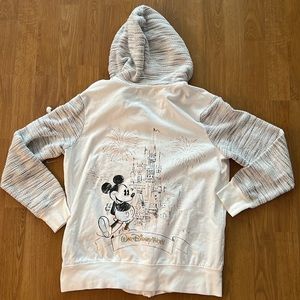 Disney Parks Mickey In Front of Castle White & Gray Hoodie
